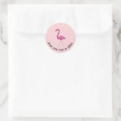 Custom roze flamingo label sticker (Tas)