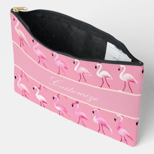 Custom roze flamingo paradijs Waterverf Etui (Open)
