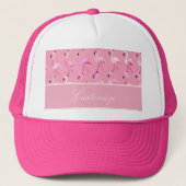 Custom roze flamingo paradijs Waterverf Trucker Pet (Voorkant)