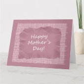 Custom Roze Happy Moederdag Giant Wenskaart Kaart (Voorkant)