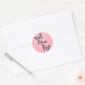 Custom Roze Mam Ronde Sticker (Envelop)