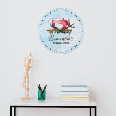 Custom Roze Naaikamer Leuke waterverf Grote Klok