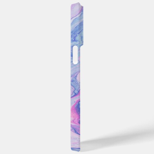 Custom Roze Paarse Vloeibare Marmeren Verf Monogra Case-Mate iPhone Case (Achterkant / Rechts)