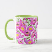 Custom Roze Papier Daisies Bloemen Mok (Links)