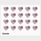 Custom Roze Rood Rozen Waterverf Blank Sjabloon Hart Sticker (Vel)