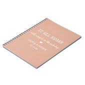 Custom roze waar het allemaal begon Valentijnsdag Notitieboek (Linkerzijde)