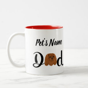 Custom Ruby Cavalier King Charles Spaniel Tweekleurige Koffiemok