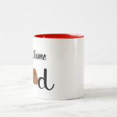 Custom Ruby Cavalier King Charles Spaniel Tweekleurige Koffiemok (Center)