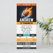 Custom Rugby Birthday Ticket Kaart (Staand voorkant)