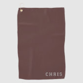 Custom Rum Raisin Golf Handdoek (Voorkant)