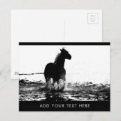 Custom Running Horse Animal Sjabloon Glossy Briefkaart (Voorkant / Achterkant)