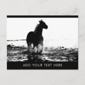 Custom Running Horse Animal Sjabloon Glossy Briefkaart (Voorkant)