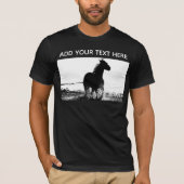 Custom Running Horse Sjabloon Mannen Modern T-shirt (Voorkant)