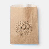 Custom Rustic Bakery Logo Kraft Paper Treat Bag Bedankzakje (Voorkant)