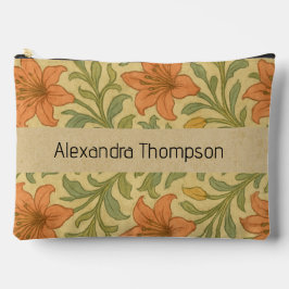 Custom rustic burlap Kraft background Floral Etui