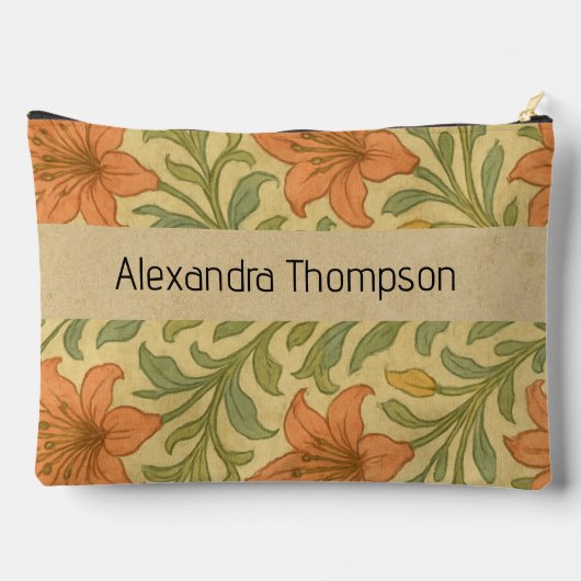 Custom rustic burlap Kraft background Floral Etui (Achterkant)