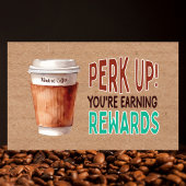 Custom Rustic Kraft Coffee Loyalty Visitekaartje