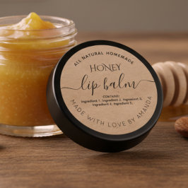 Custom Rustic kraft lip balm labels