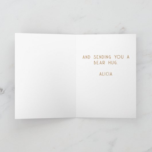 Custom Rustic Thinking of You Kaart (Binnen)