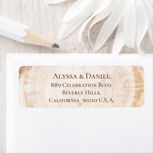 Custom Rustic Wedding Wood grain tree bark ring Etiket (Insitu)