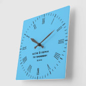 Custom rustiek papier 1e bruiloft Jubileum Vierkante Klok (Hoek)
