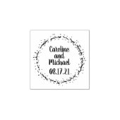 Custom rustieke botanische land krans bruiloft rubberstempel (Afrduk)