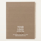Custom rustieke charme kraft papier werknemer bedr planner (Achterkant)