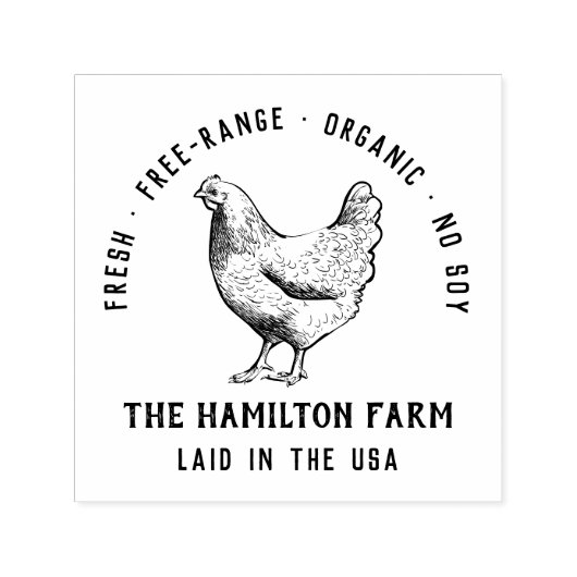 Custom rustieke familie Boerderij eierkarton Zelfinktende Stempel (Design)