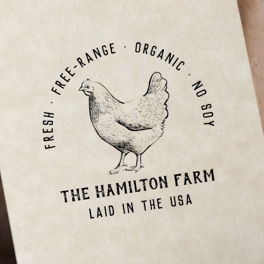 Custom rustieke familie Boerderij eierkarton Zelfinktende Stempel