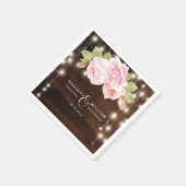 Custom rustieke houten string verlichting Rozen br Servet (Hoek)