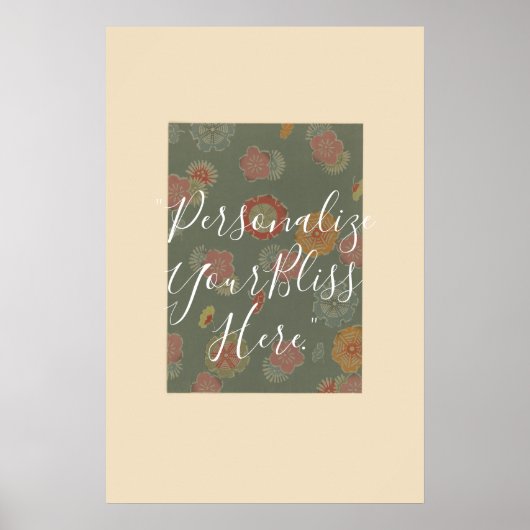 CUSTOM Ryukyu Bingata Kimono Pattern Print (Voorkant)