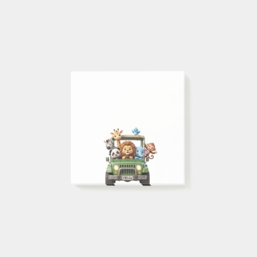 Custom Safari Adventure Jungle Jeep Sticky Notes (Voorkant)