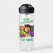 Custom Safari Classroom Cheetah Lion Elephant Waterfles (Voorkant)