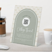 Custom Sage College Fund QR Code voetstuk teken Reclamebord Met Voetstuk (Insitu)