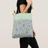 Custom Sage Floral Pattern  Tote Bag (Dichtbij)