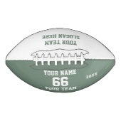 Custom sage Football with Name, Number, Team (Voorkant)