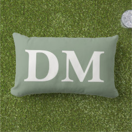Custom sage green background natural style buitenkussen