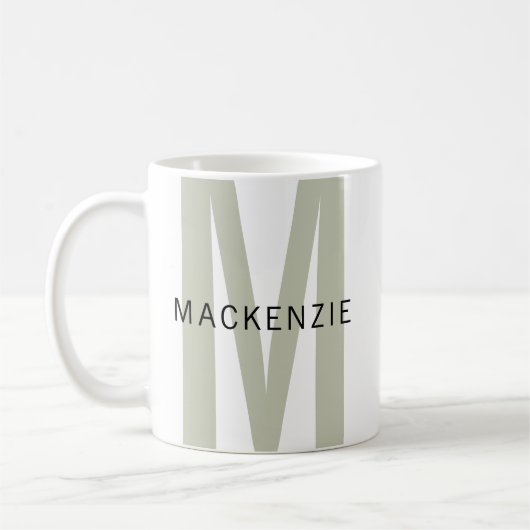 Custom Sage Monogram Mug for Mother’s Day Gift Koffiemok (Links)