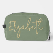 Custom Sage Travel Organizer for Teacher or Girls Toilettasje (Voorkant)