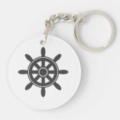 Custom sailing boat name nautical keychain (Achterkant)