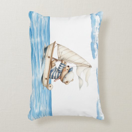 Custom Sailor Teddy Bear Accent Kussen (Voorkant(Verticaal))