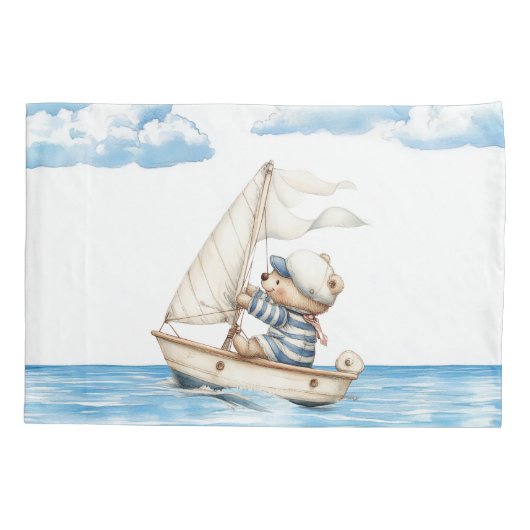 Custom Sailor Teddy Bear Kussensloop (Achterkant)