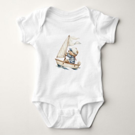 Custom Sailor Teddy Bear Romper (Voorkant)