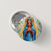 Custom Saint Mary Pin Button (Voorkant /achterkant)