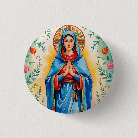 Custom Saint Mary Pin Button (Voorkant)