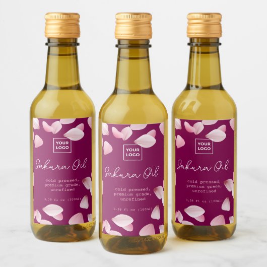 Custom Sakura Oil Label Wijn Etiket (Flessen)