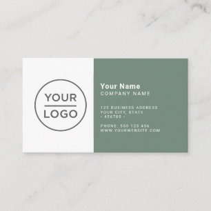 Custom salie groen modern minimalistisch elke kleu visitekaartje