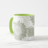 Custom Salie Zonnebloemen Mok (Voorkant links)
