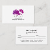 Custom Salon Appointment Card Template Contactkaartje (Voorkant / Achterkant)