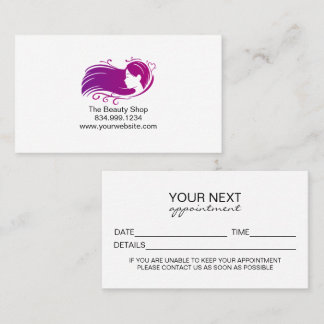 Custom Salon Appointment Card Template Contactkaartje